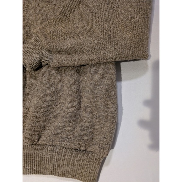 Art Unlimited Moose Men's XL Embroidered V Neck Sweater Pullover Brown Casual - Picture 2 of 12